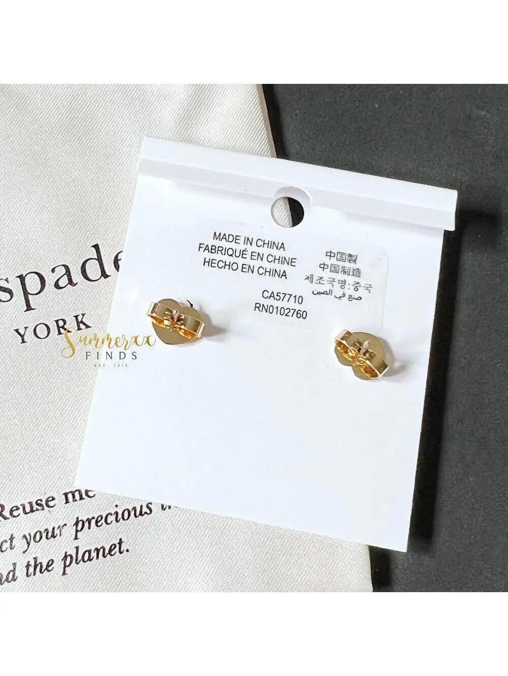 Kate Spade Sweet Treasures Sunglasses Stud Earrings
